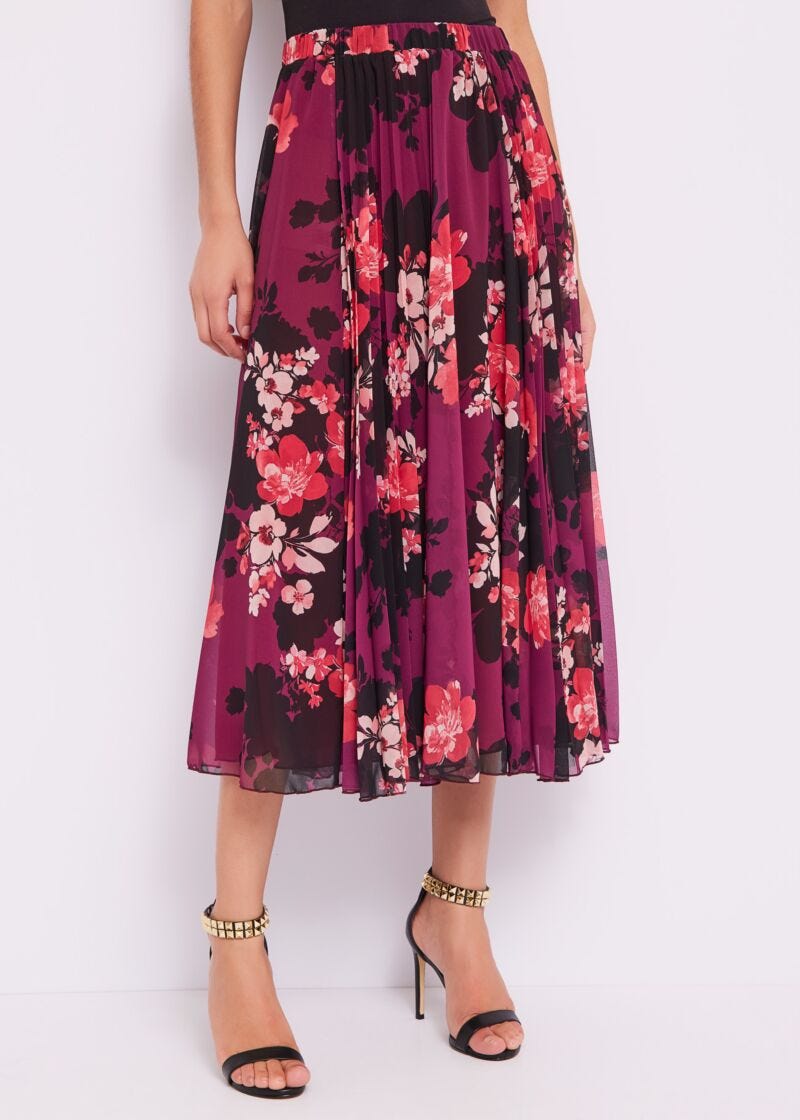 Floral-print skirt