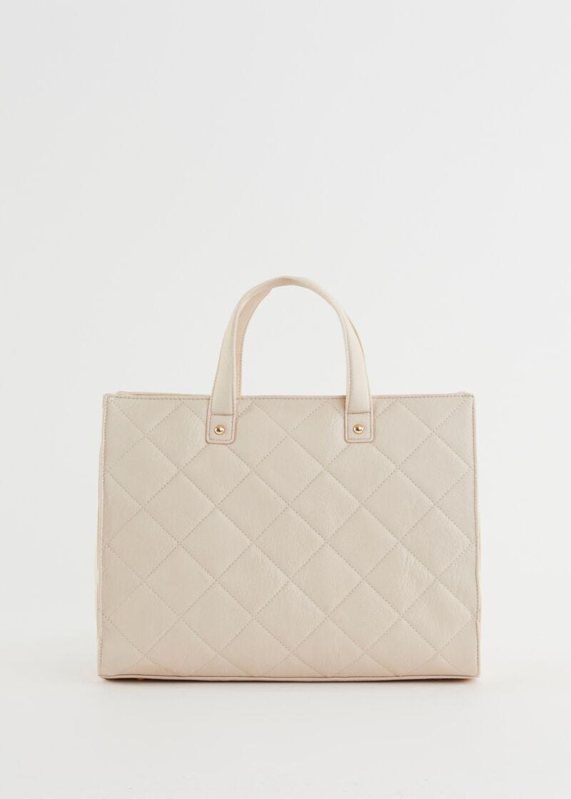 Quilted shopper bag