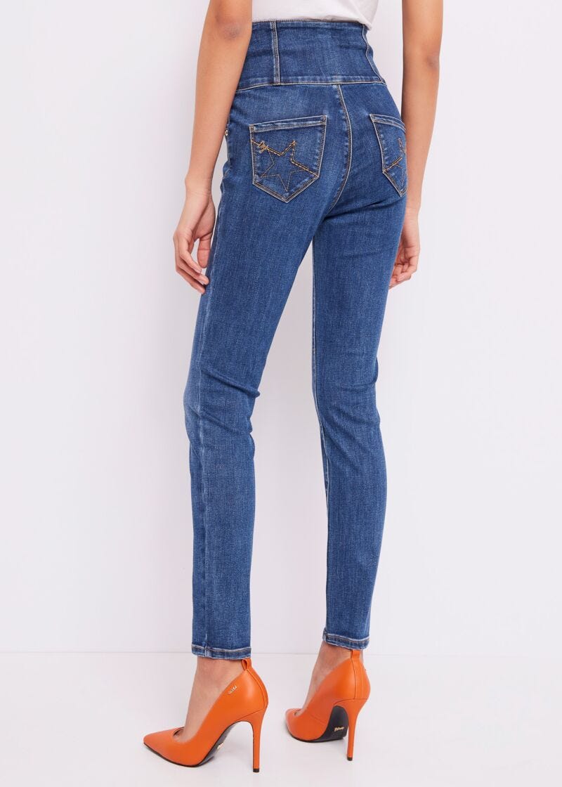 High-waist skinny jeans