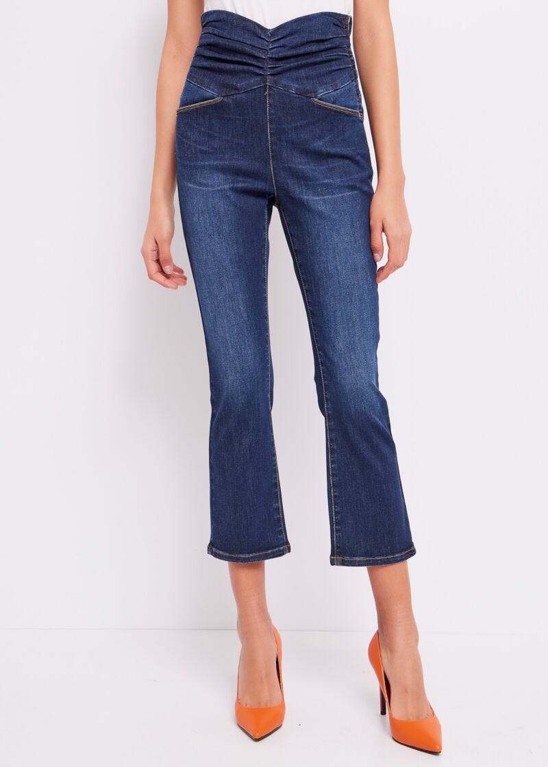 Cropped straight-fit jeans