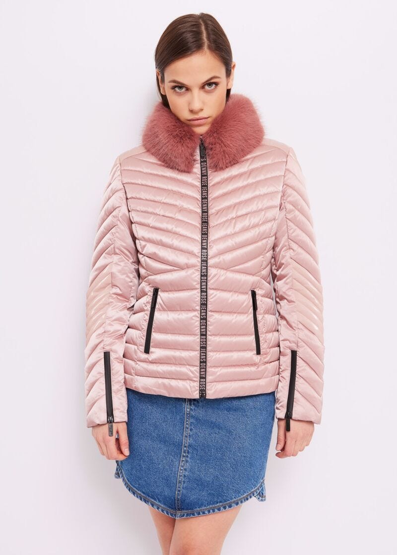 Quilted nylon down jacket