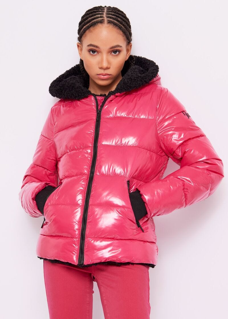 Hooded down jacket