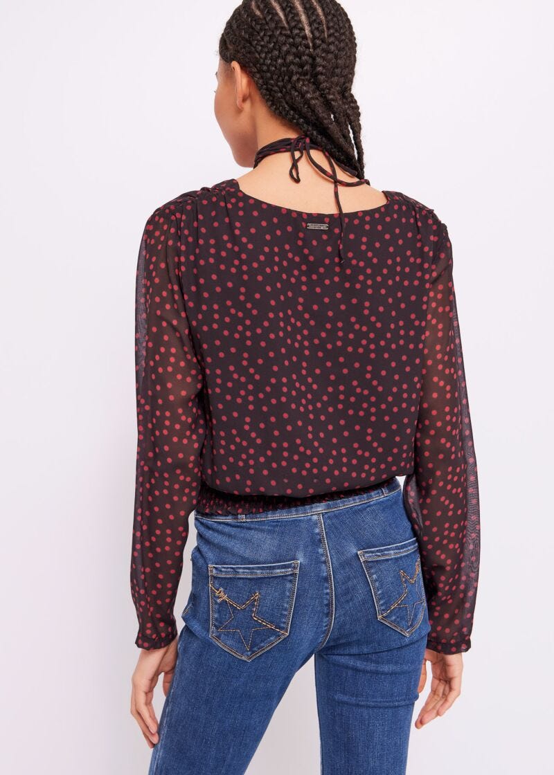 Polka-dot blouse