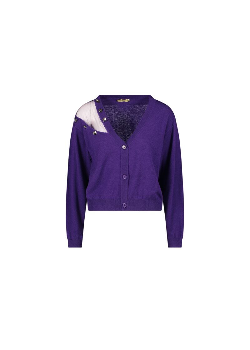 Cardigan in misto lana e cachemire