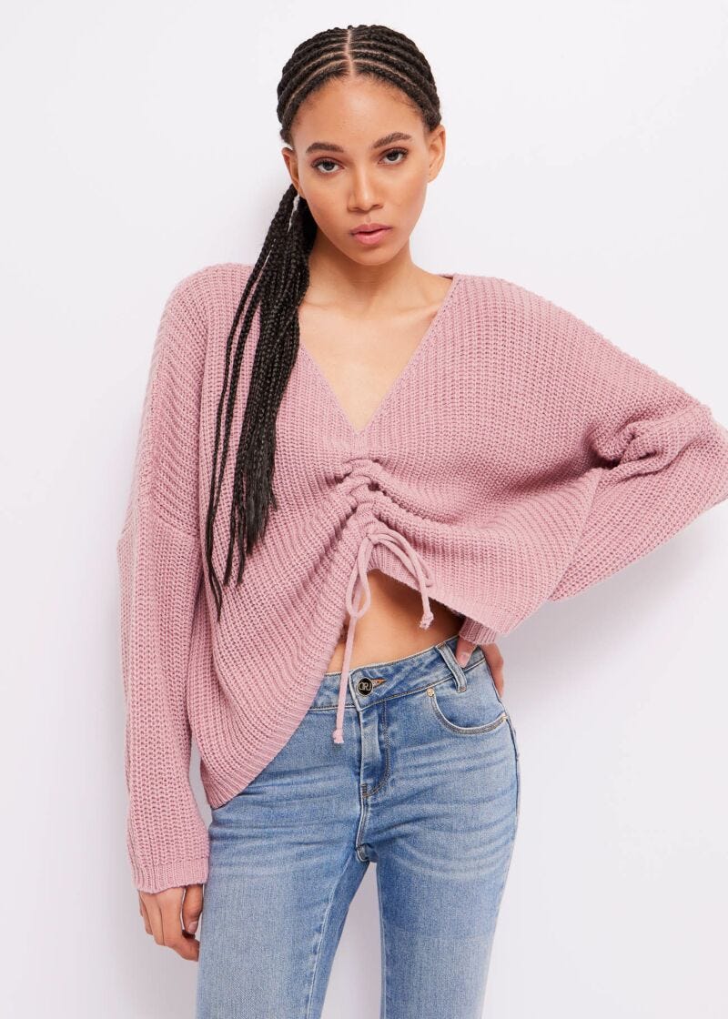 Jumper with drawstring