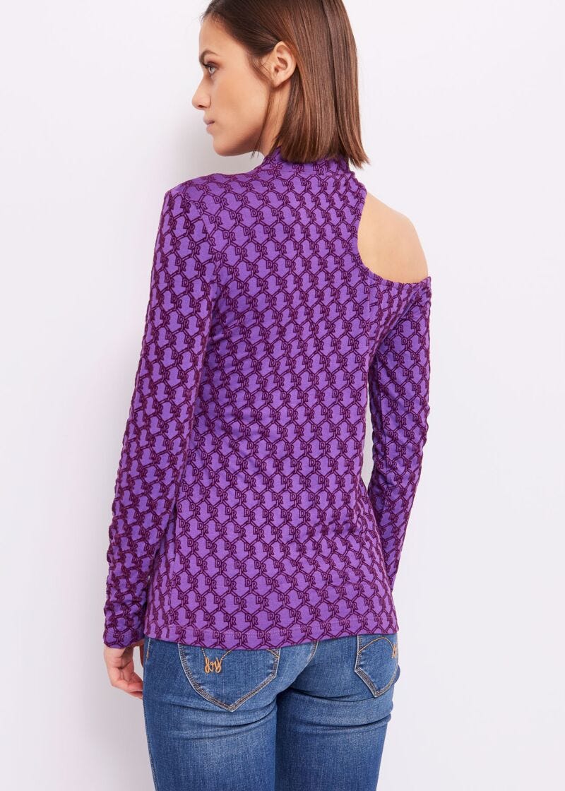 T-shirt with flock print