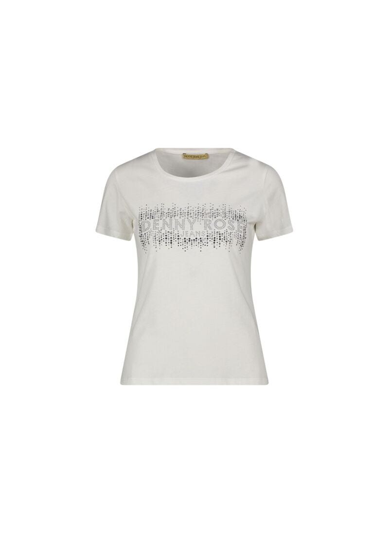 T-shirt con logo e strass