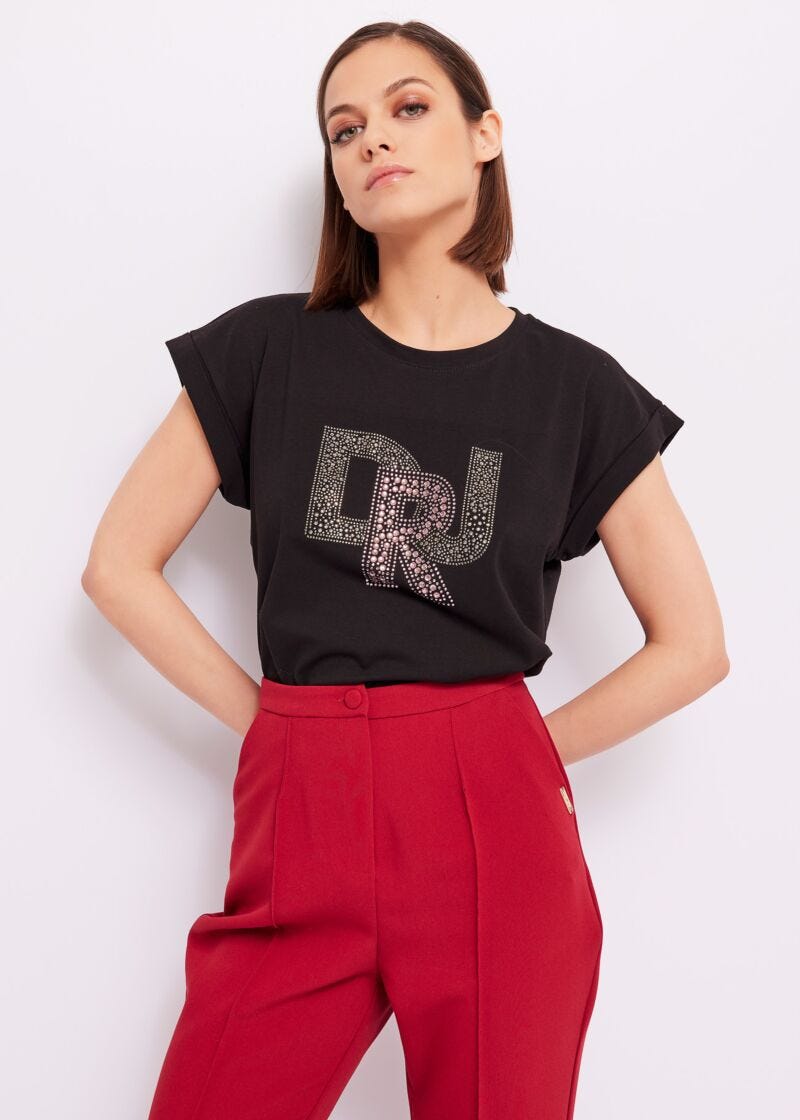 DRJ T-shirt with rhinestones