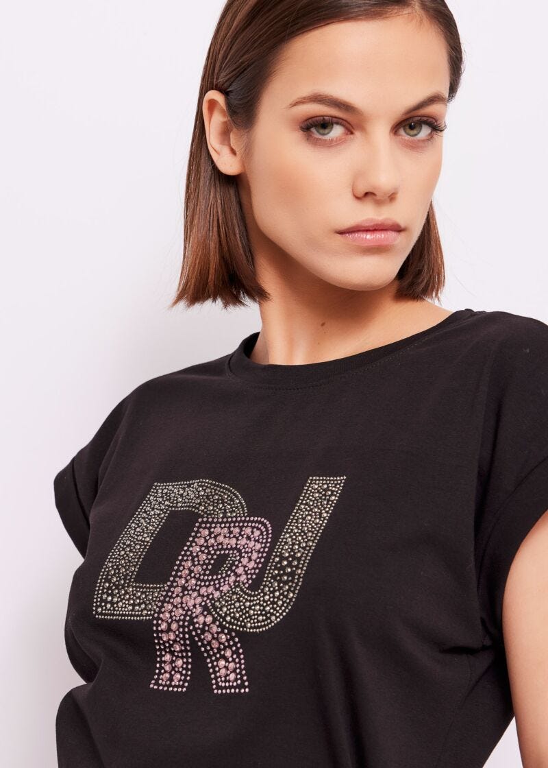 T-shirt DRJ con strass