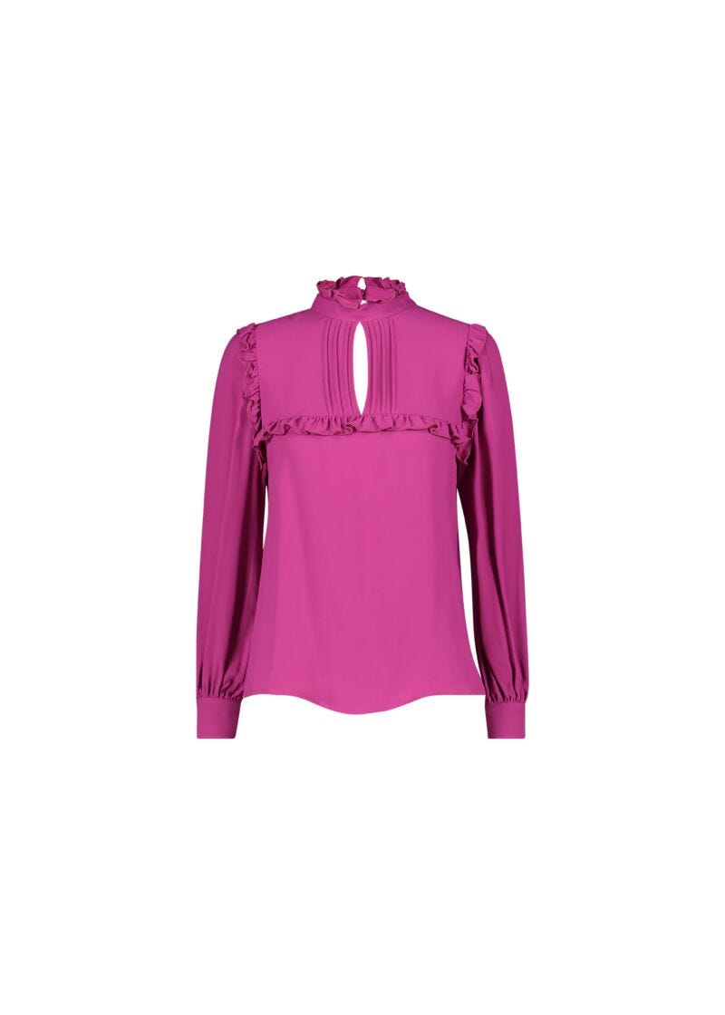 Blouse with ruffles