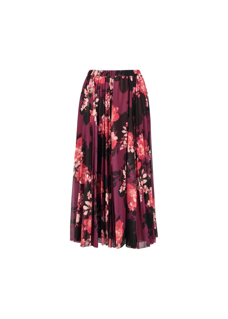 Floral-print skirt