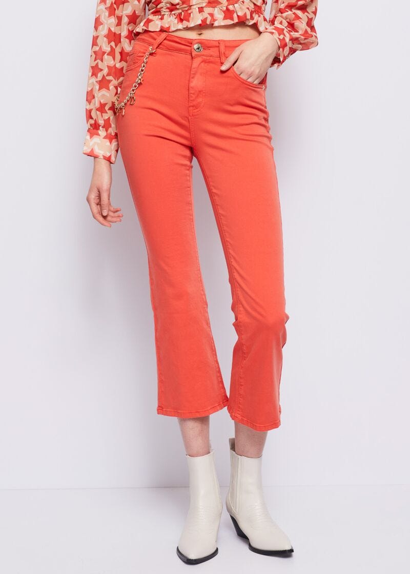 Cropped flared jeans