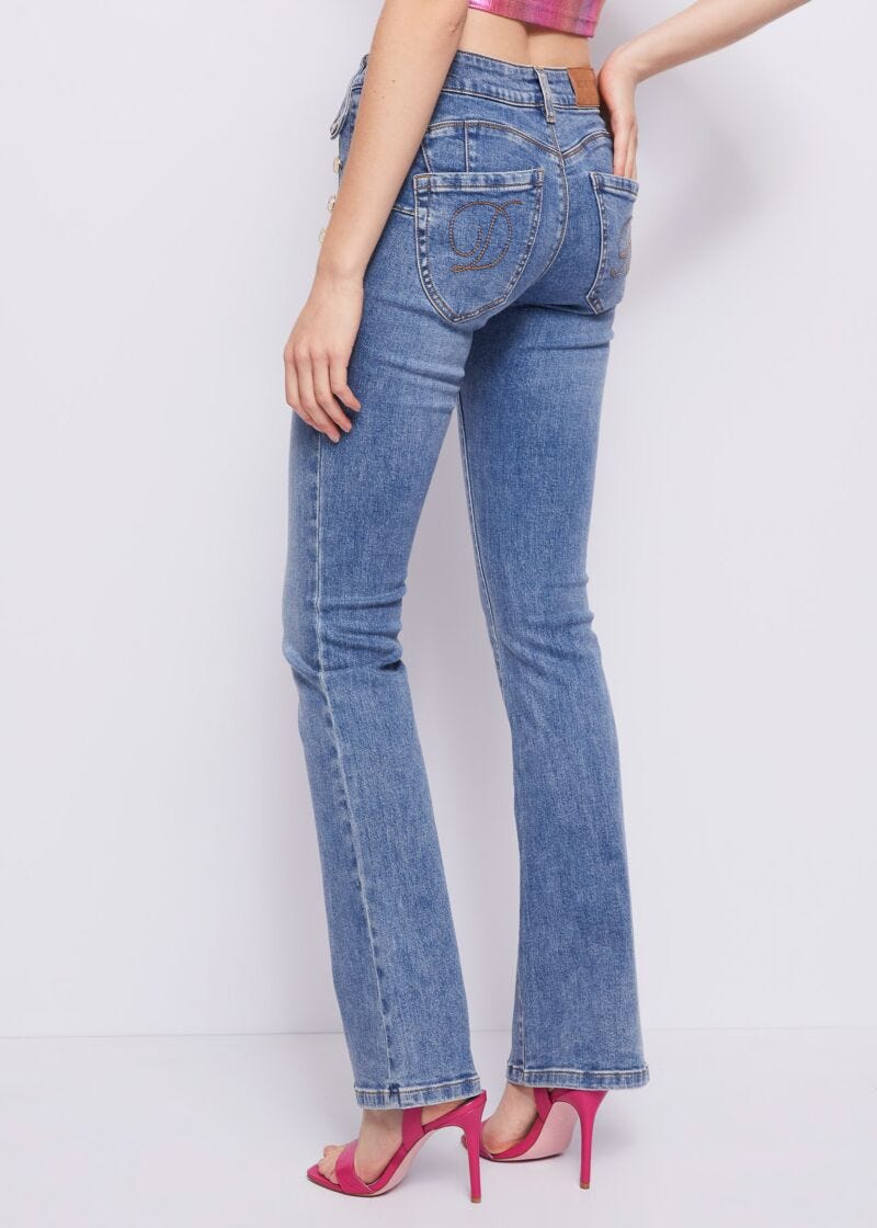 Flared push-up jeans