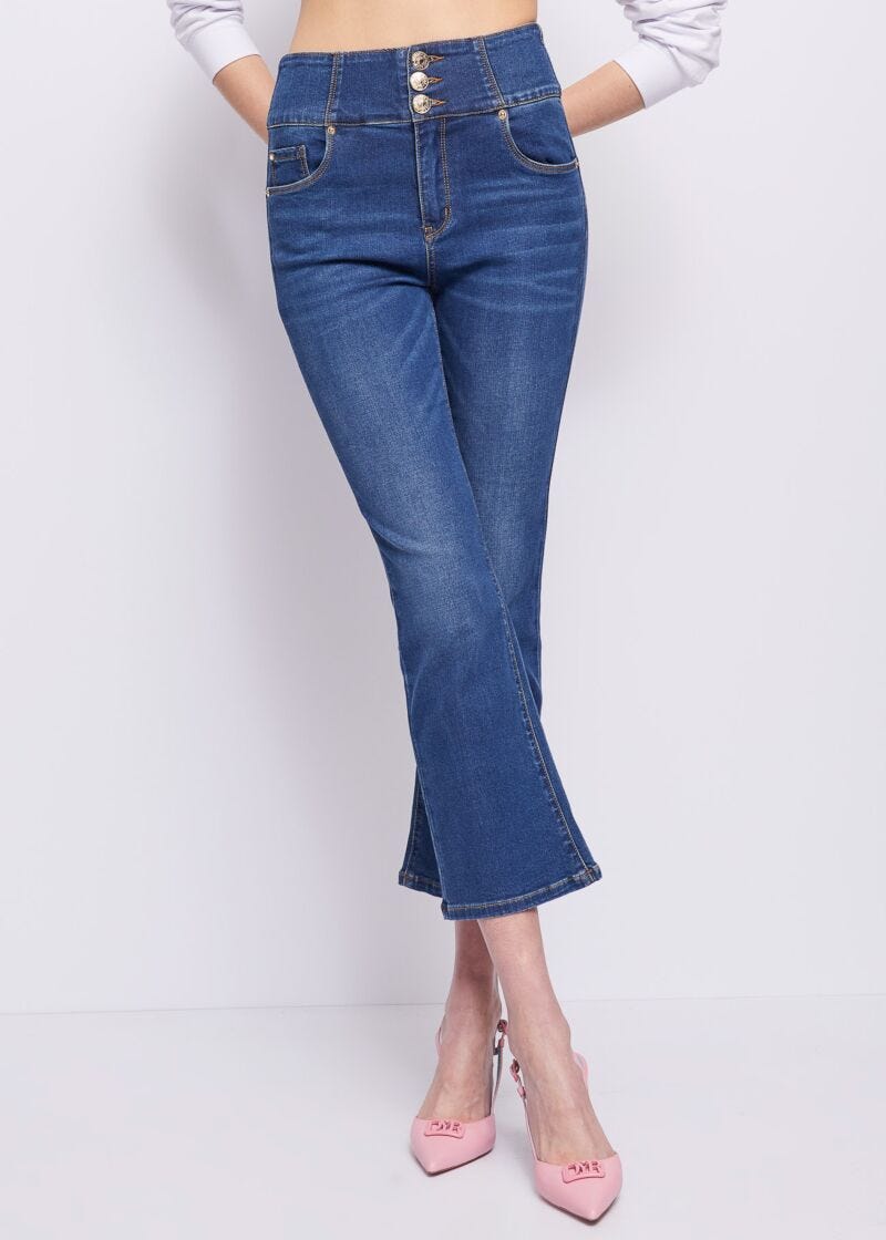 Cropped flared jeans