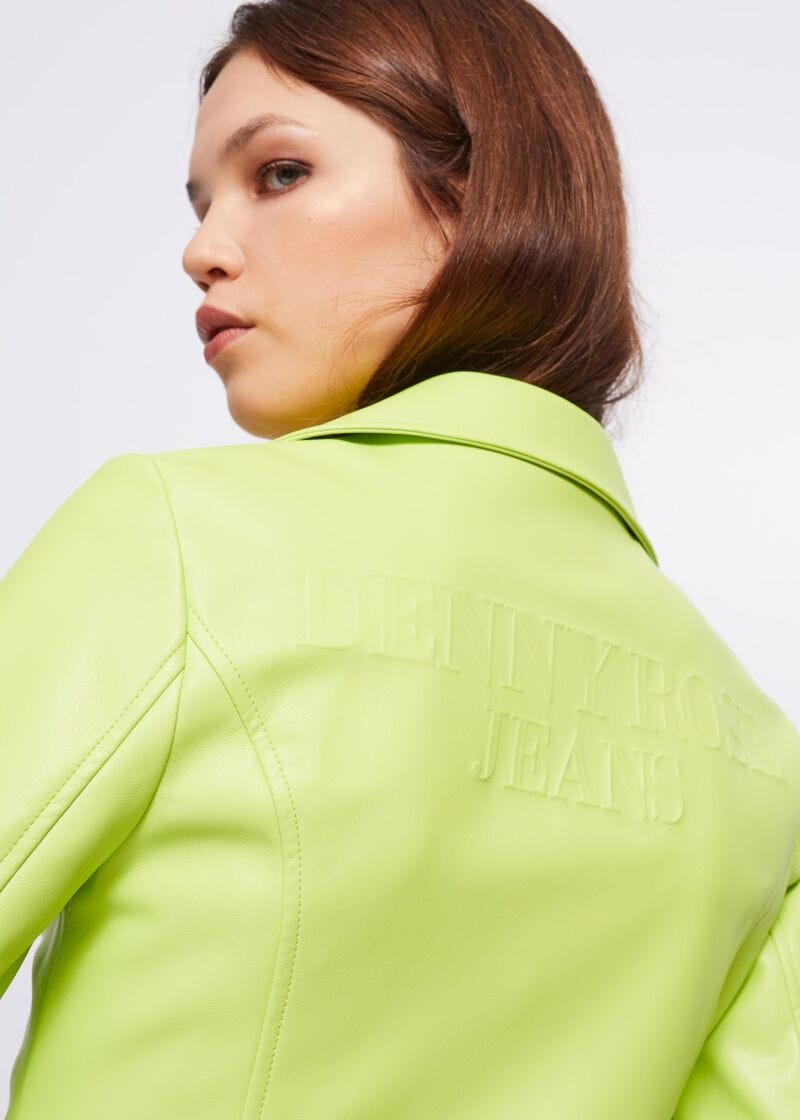 Jacket in coated fabric