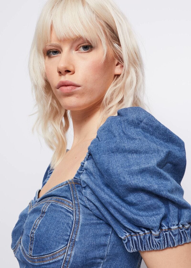 Denim top