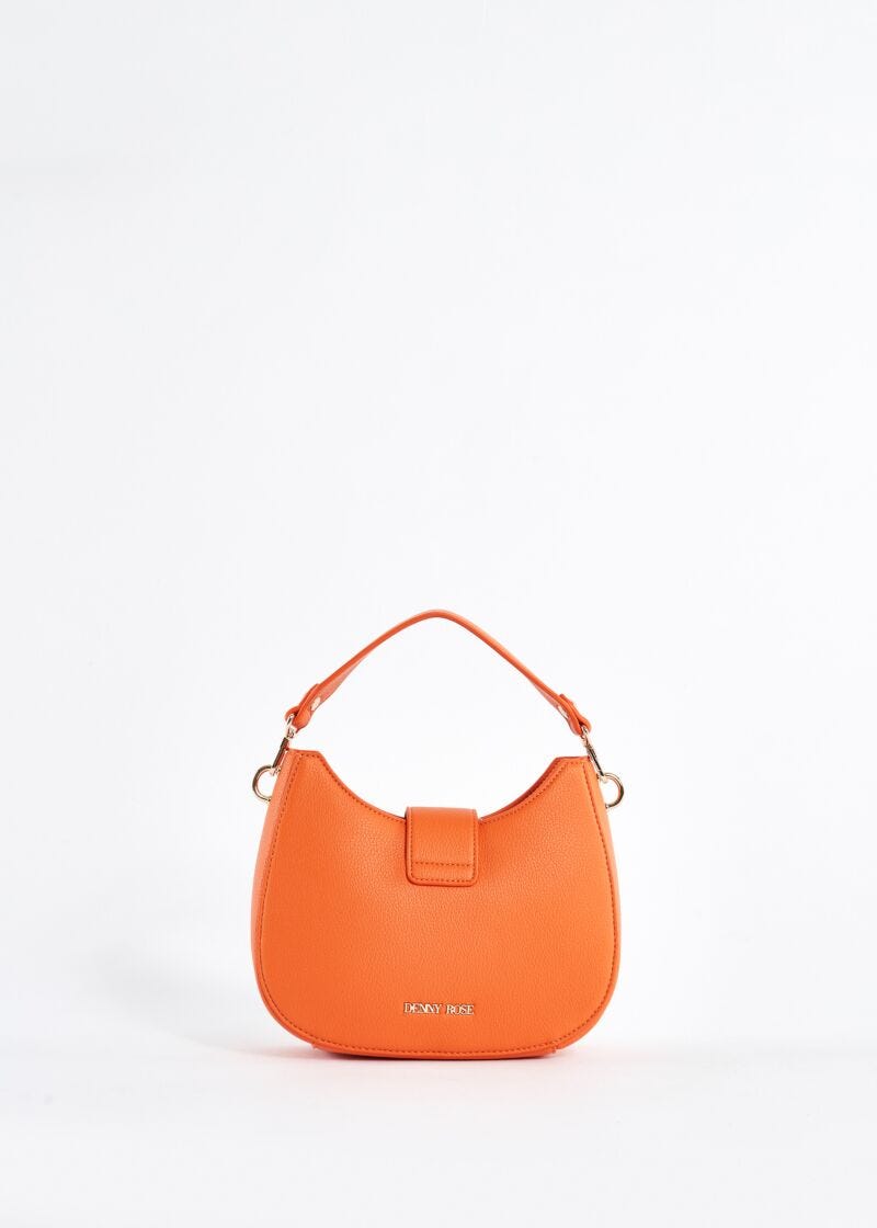 Eco-leather crossbody bag with logo