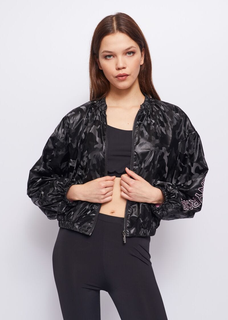 Camouflage bomber jacket