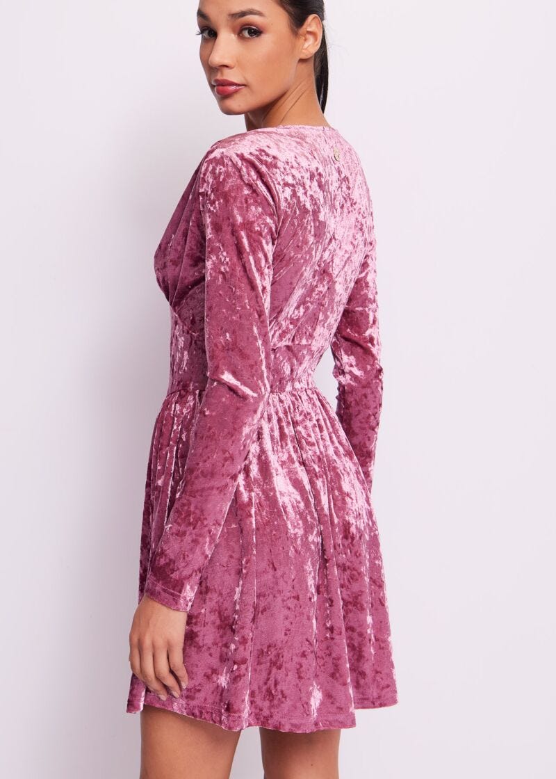 Pink chenille dress