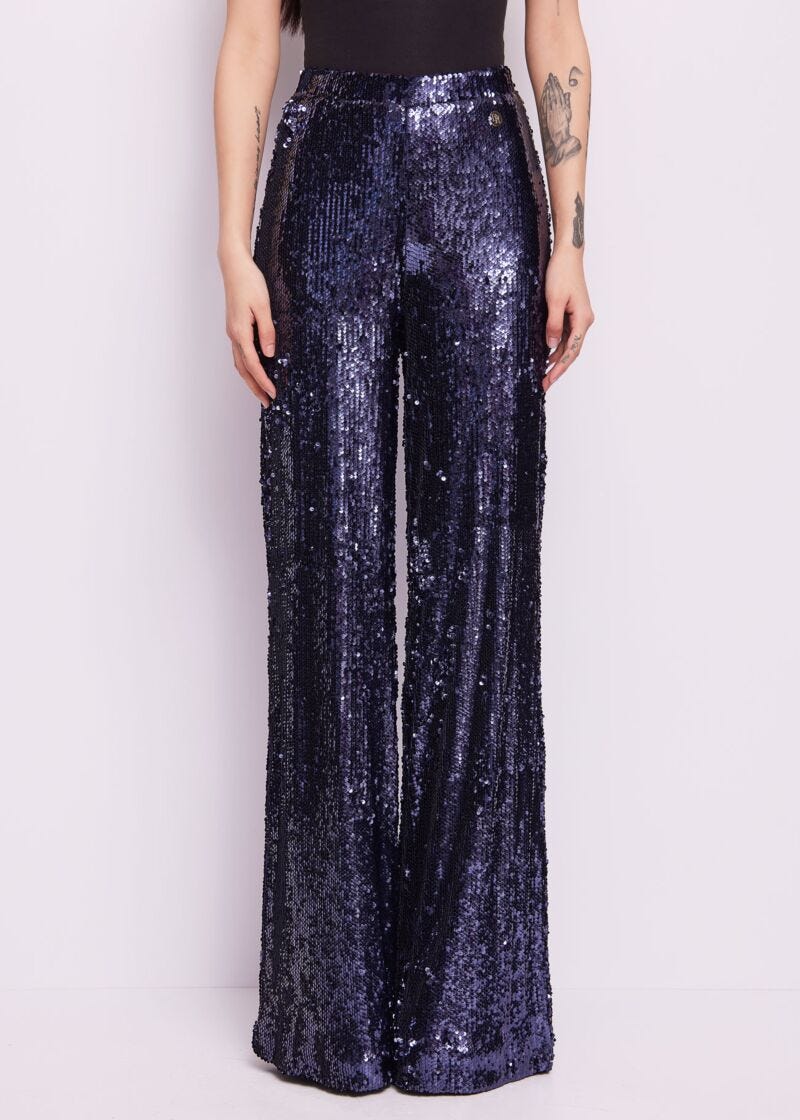 Pantaloni con paillettes