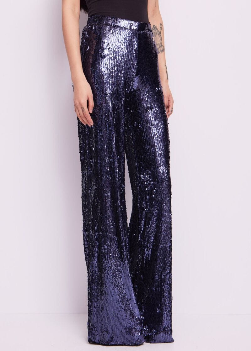 Pantaloni con paillettes