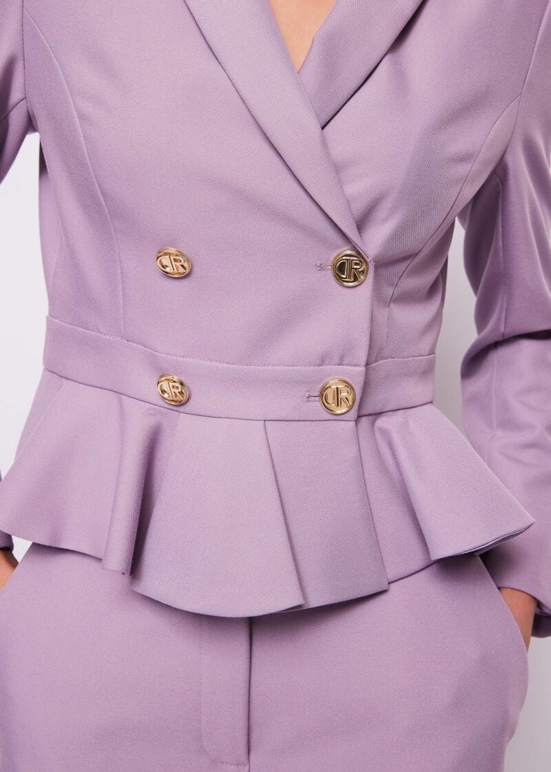 Lilac double-breasted blazer