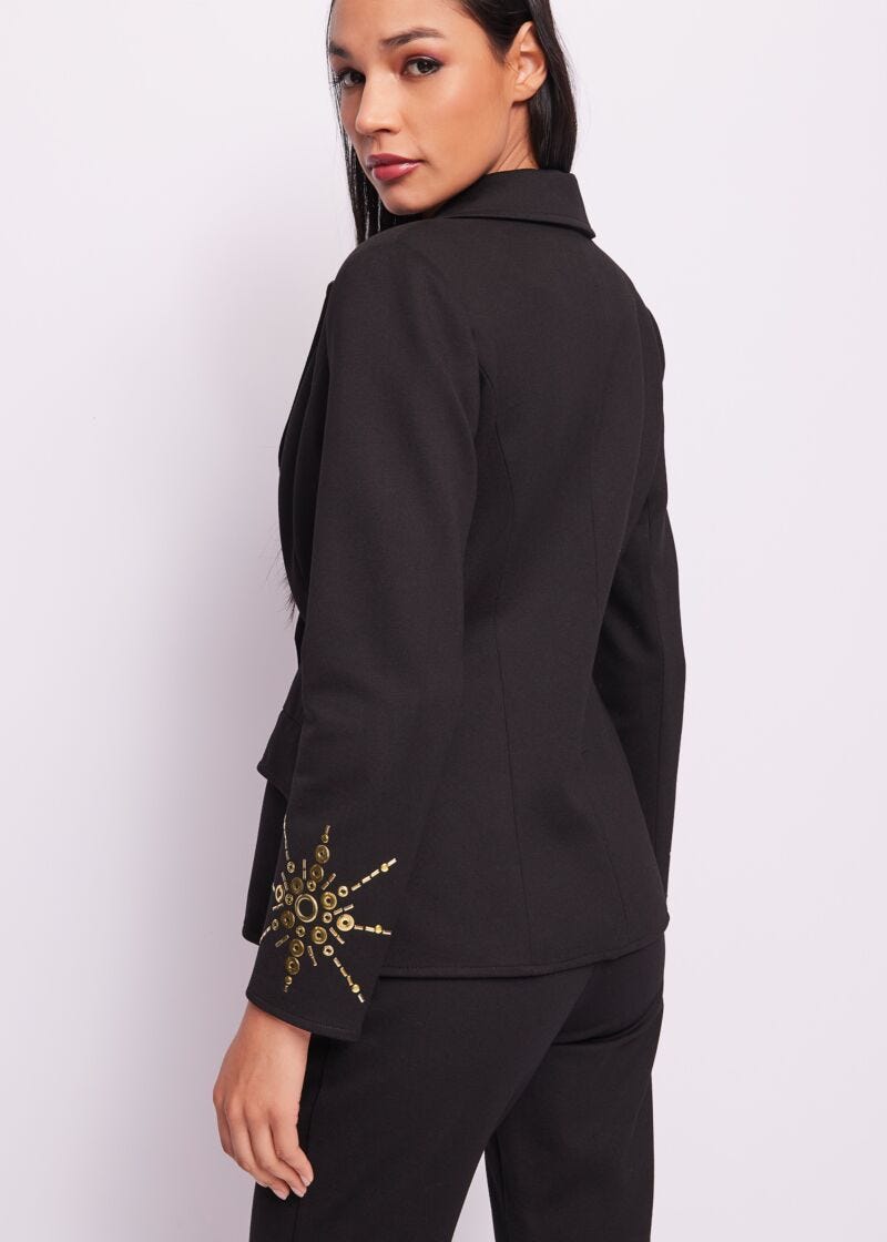 Black studded blazer