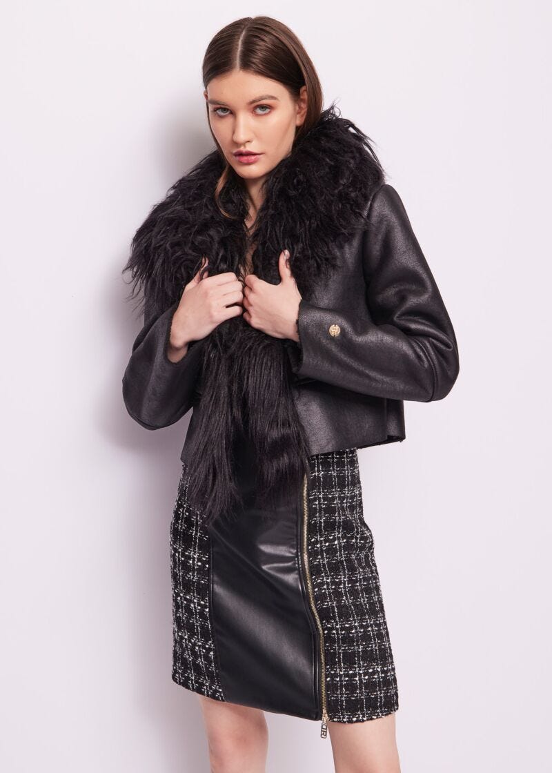Black leatherette jacket