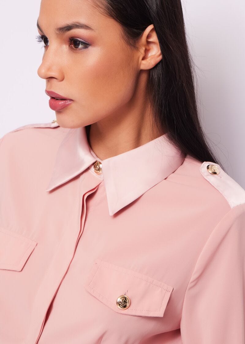 Pink georgette shirt
