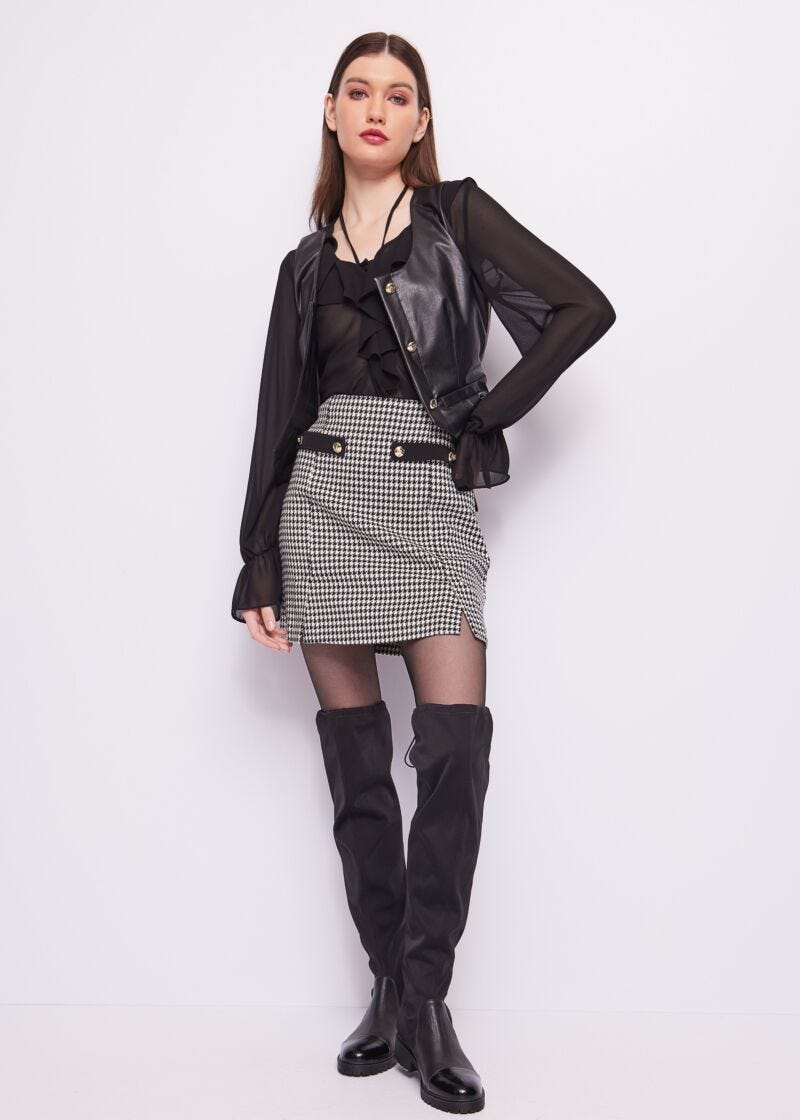 Black georgette blouse