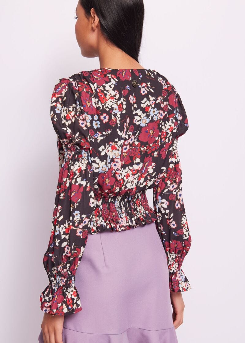 Floral-print blouse