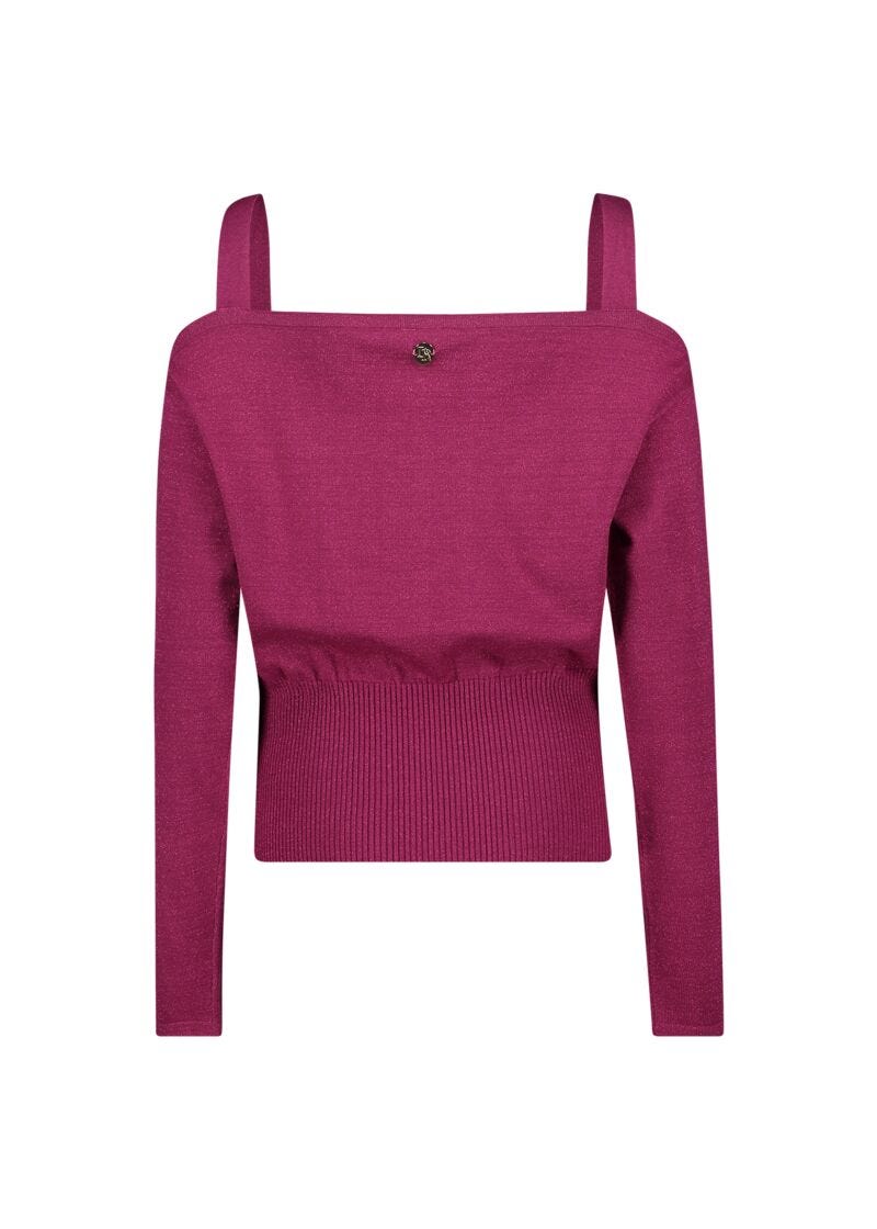 Fuchsia jumper in wool blend