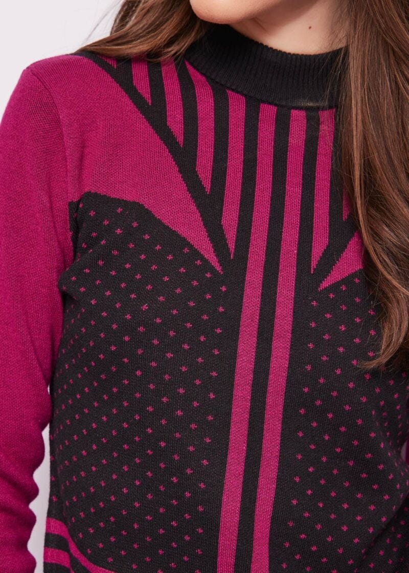Wool-blend jacquard jumper