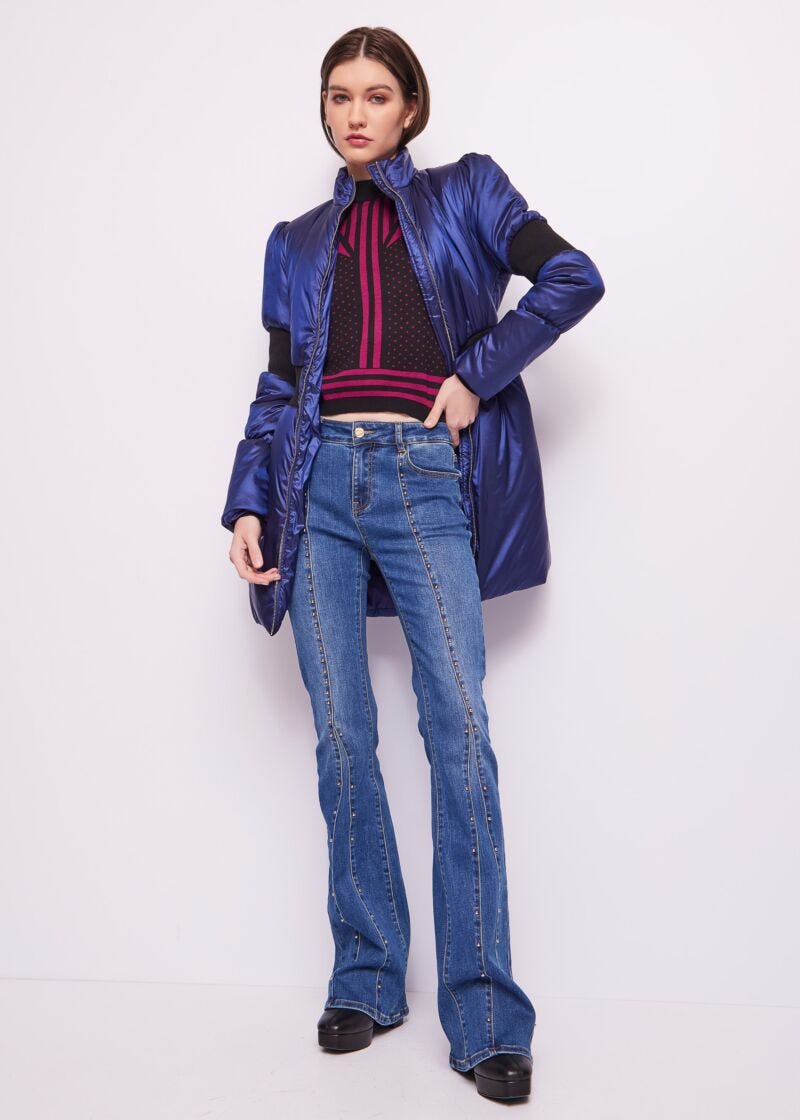 Wool-blend jacquard jumper