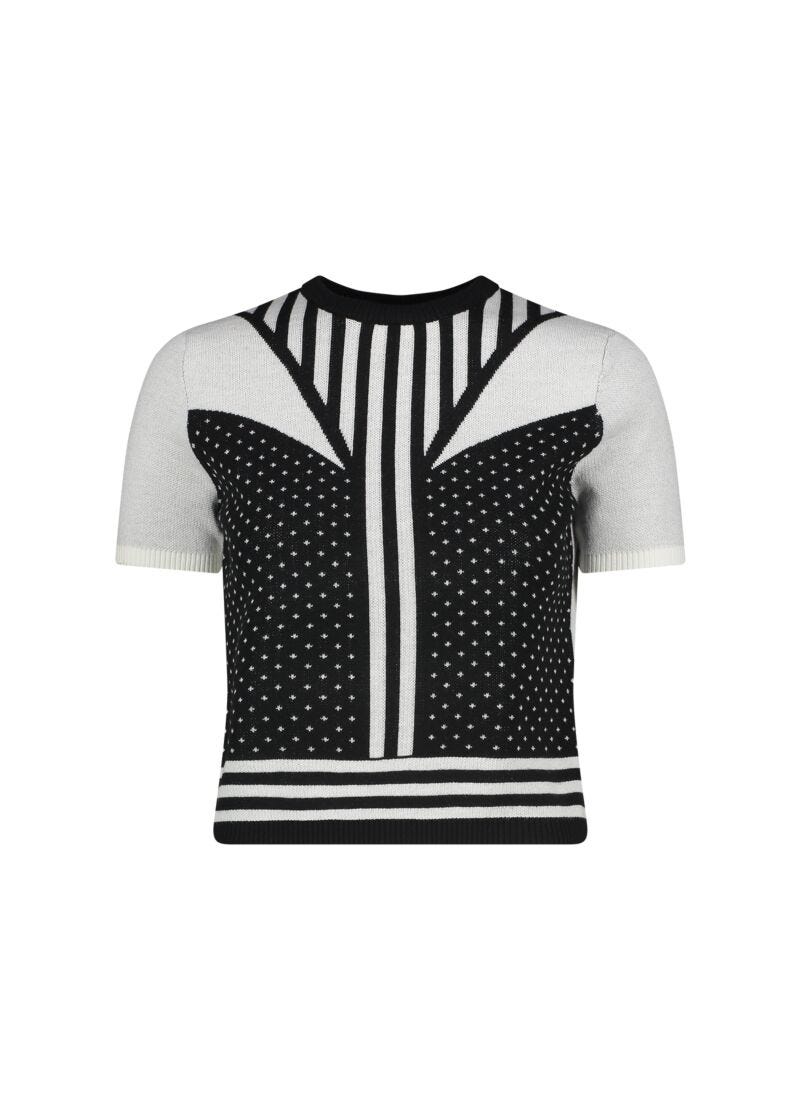Wool-blend jacquard jumper