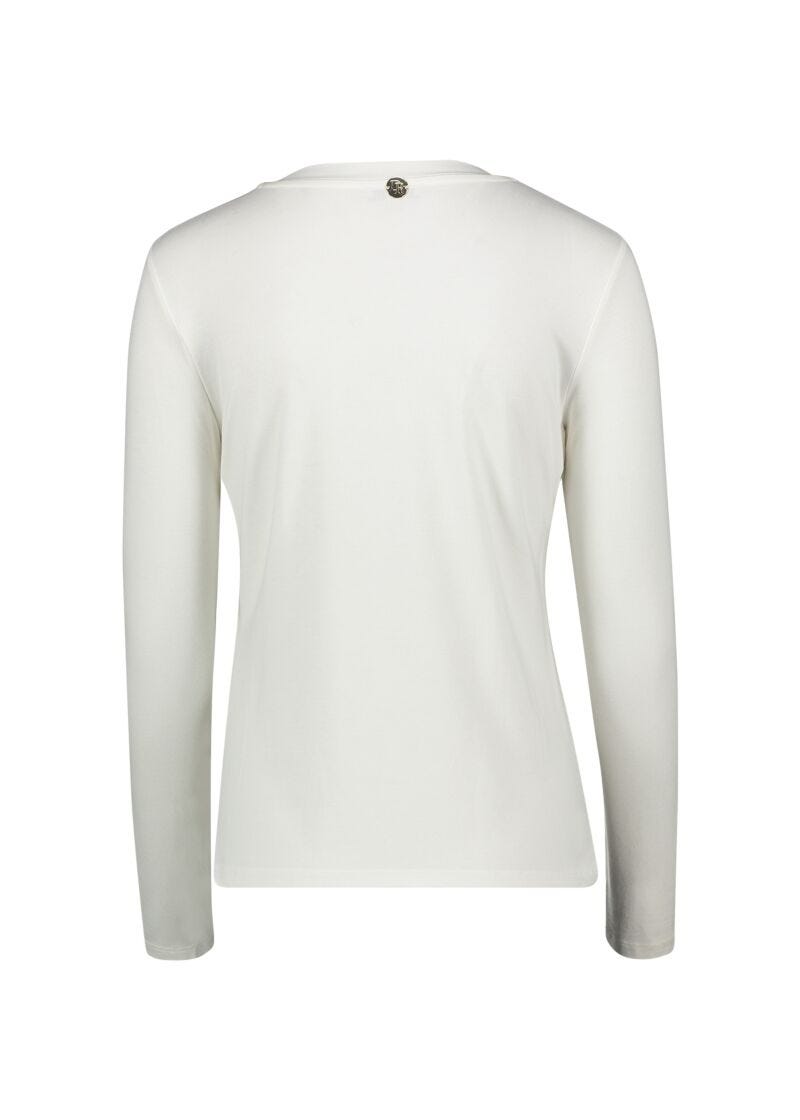 White t-shirt with print and rhinestones