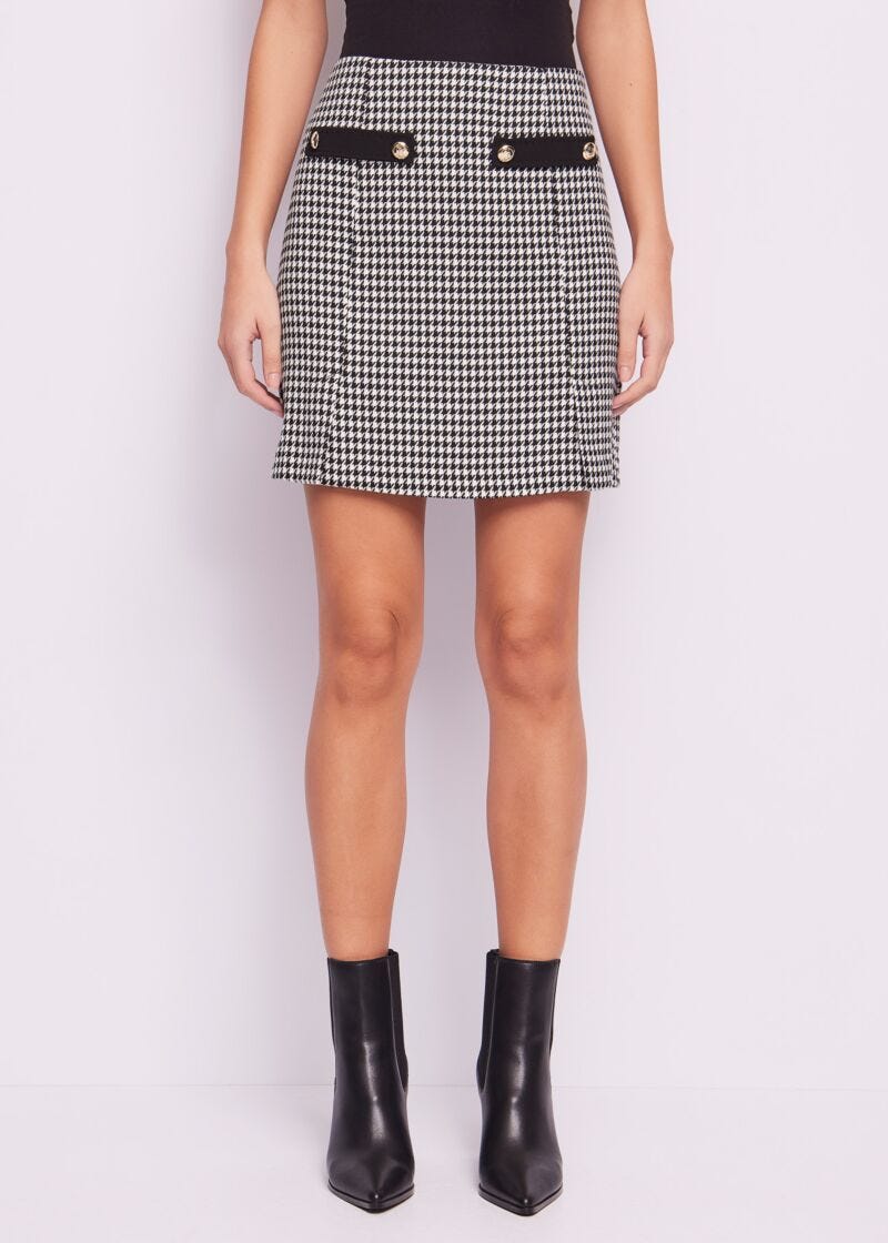 Houndstooth miniskirt