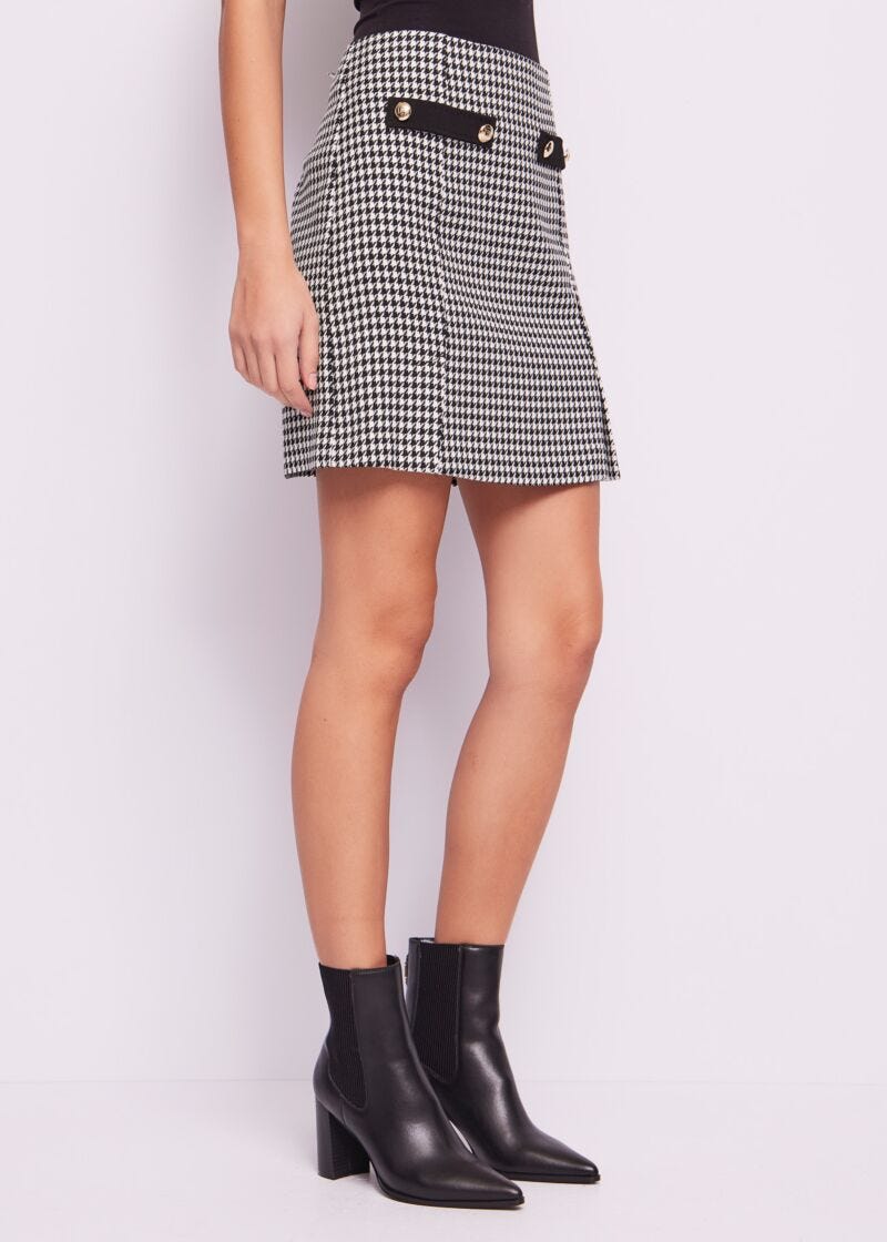 Houndstooth miniskirt