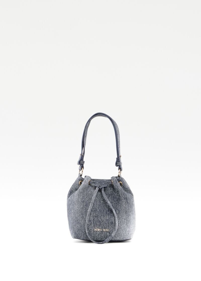 Denim bucket bag