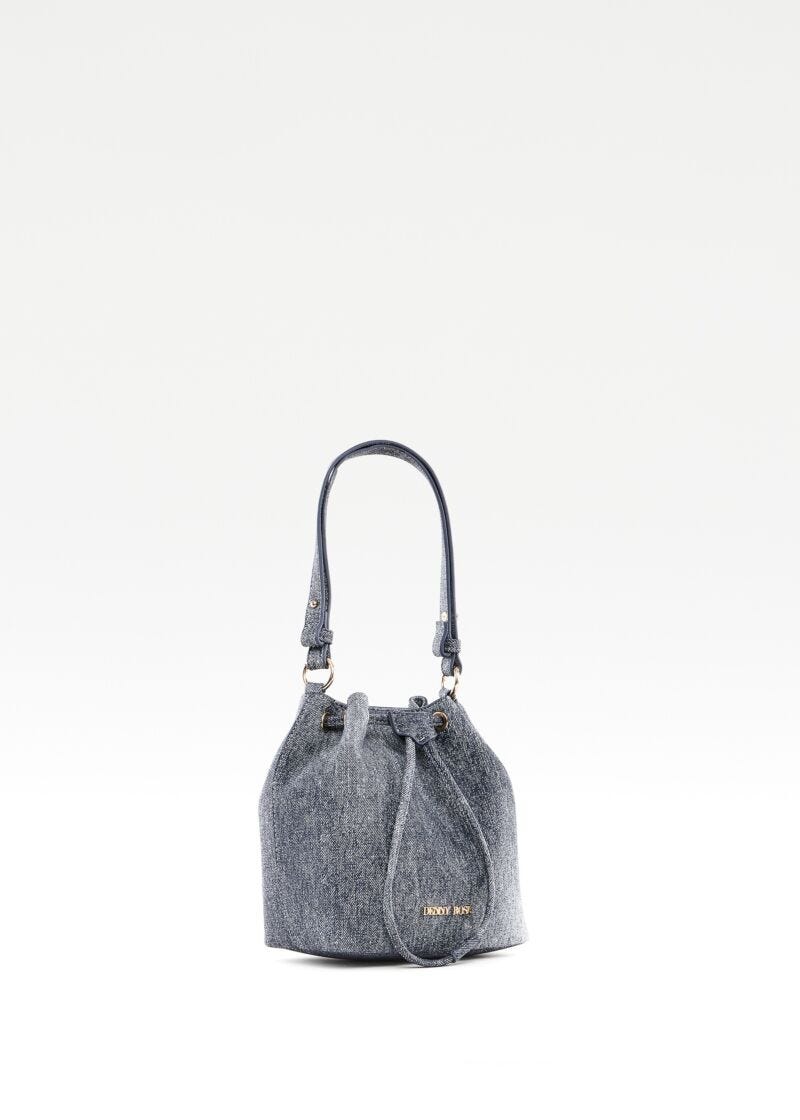 Denim bucket bag