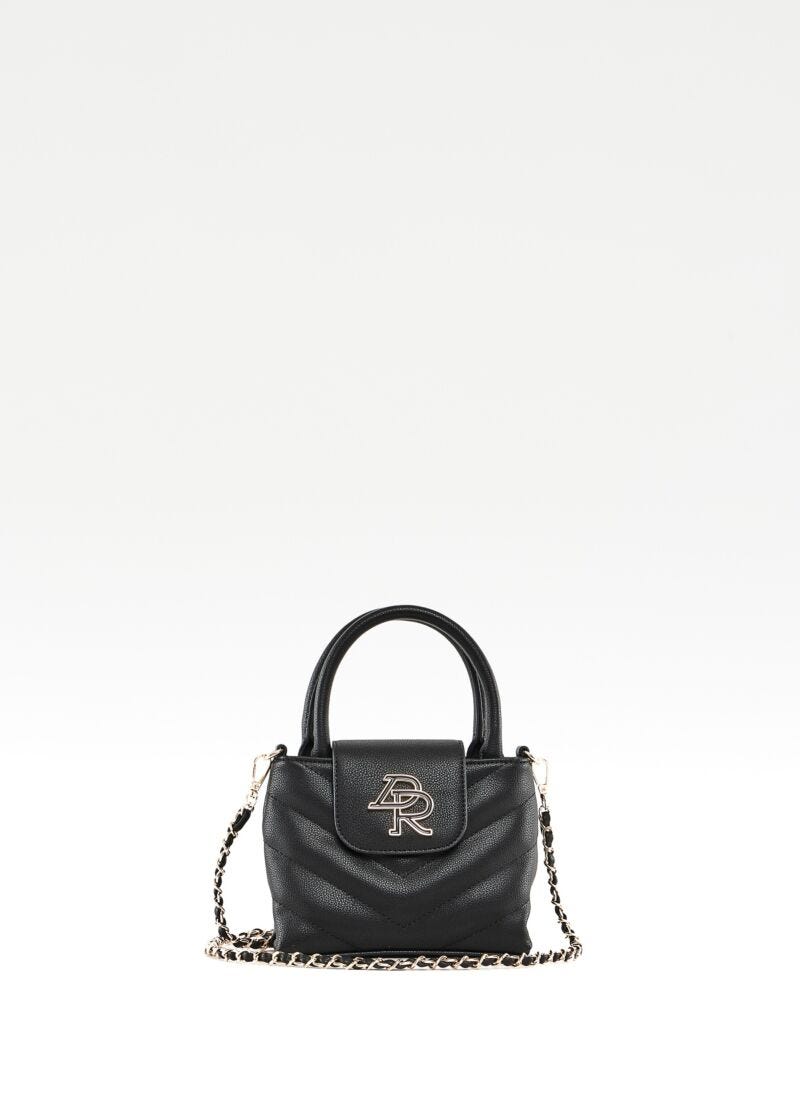 Mini bag in similpelle trapuntata