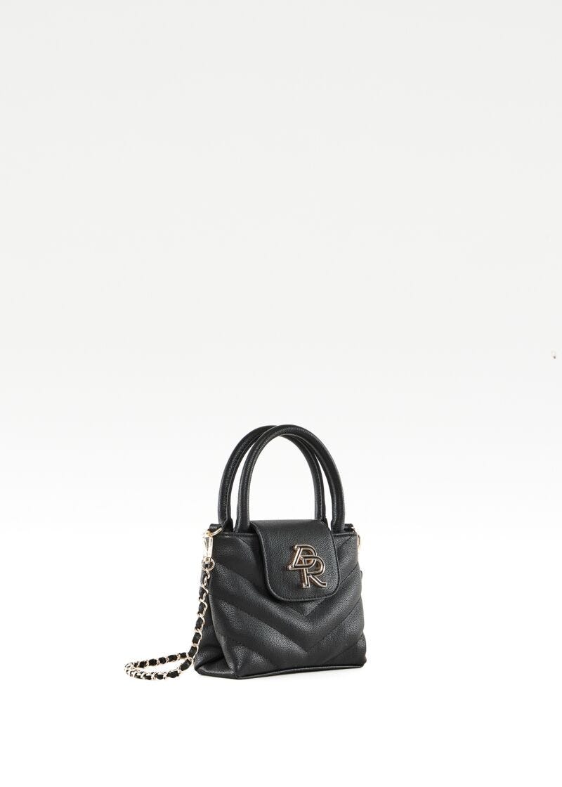 Mini bag in similpelle trapuntata