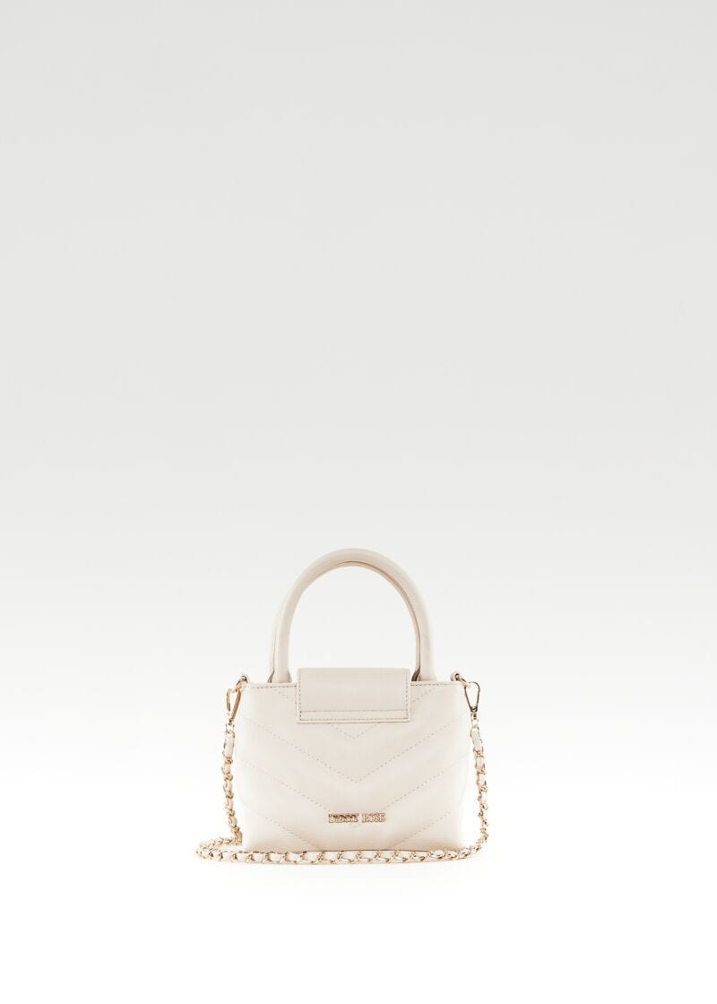 Mini bag in similpelle trapuntata
