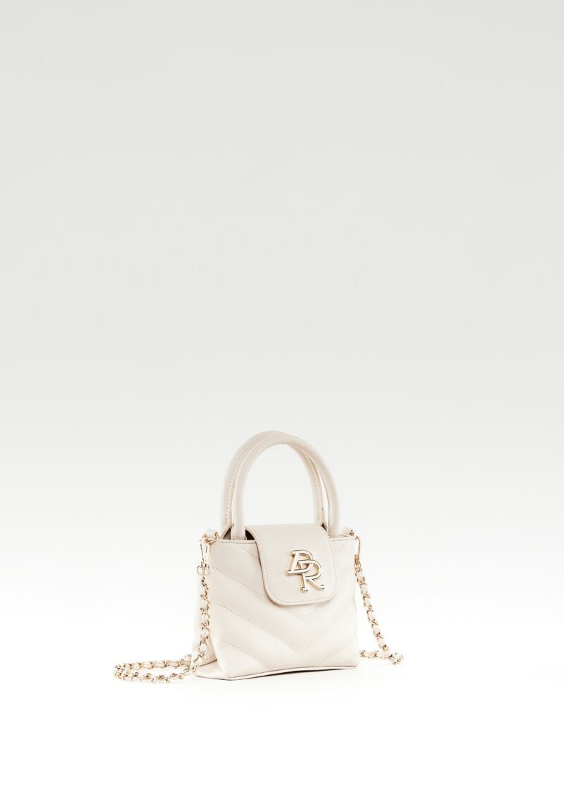 Mini bag in similpelle trapuntata
