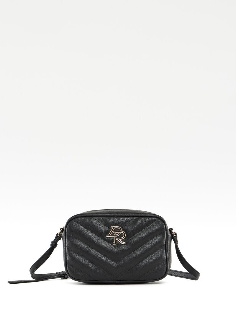 Borsa crossbody nera trapuntata