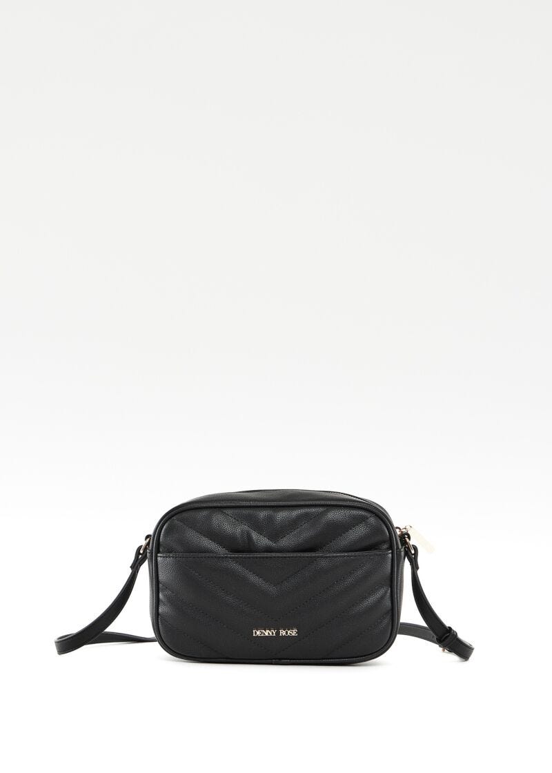Borsa crossbody nera trapuntata