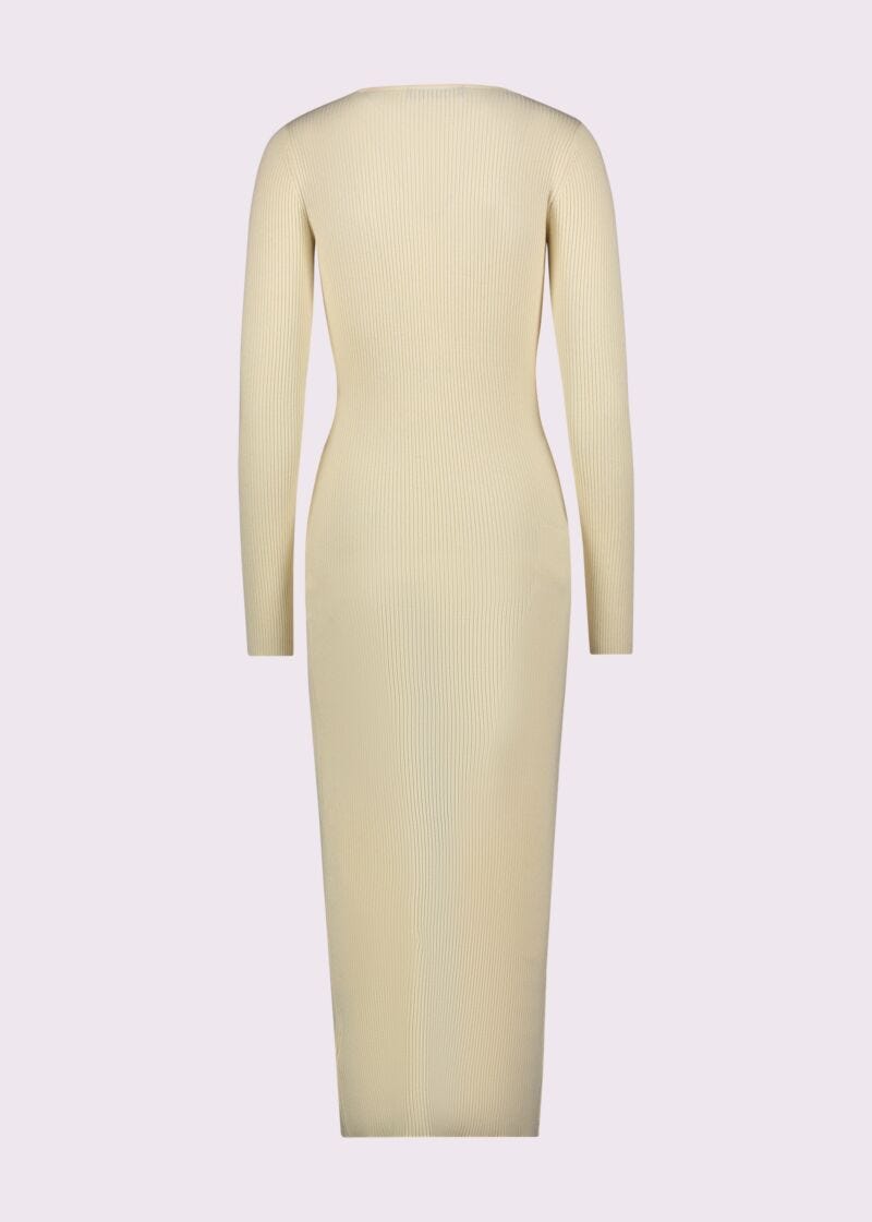 White cotton and cashmere dress
