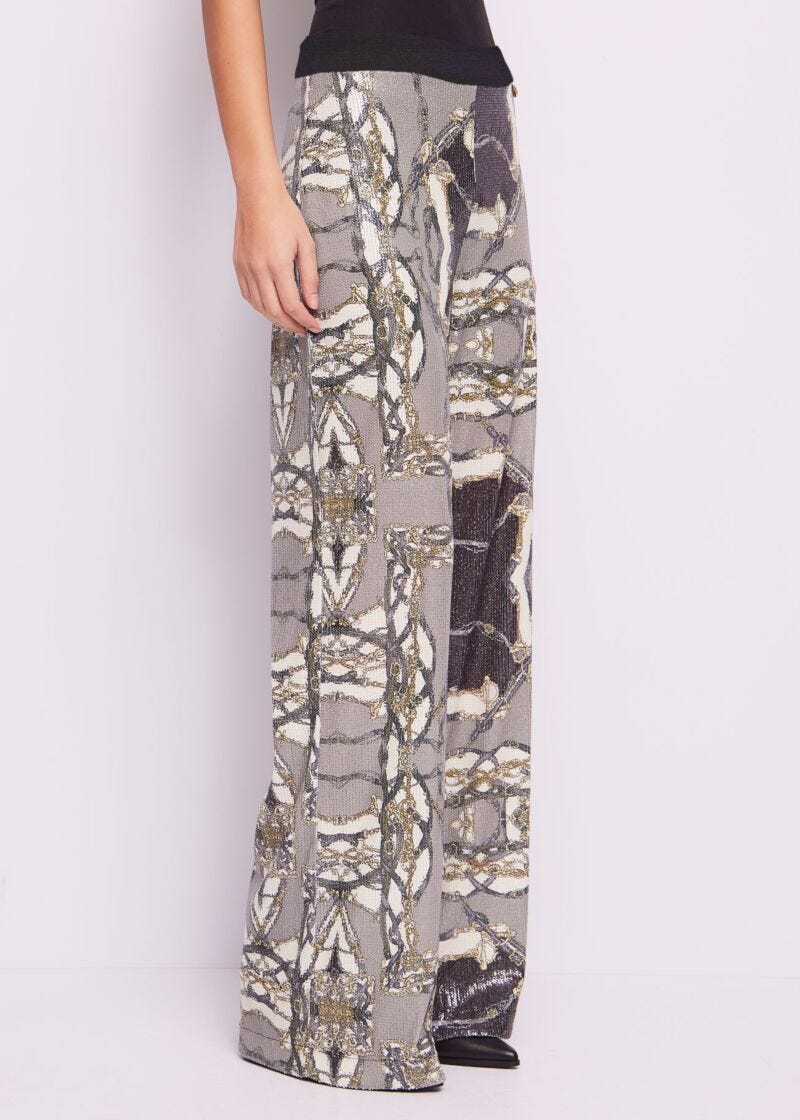 Pantaloni in jersey stampato