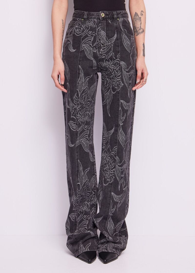 Flared Jeans in Cotton denim