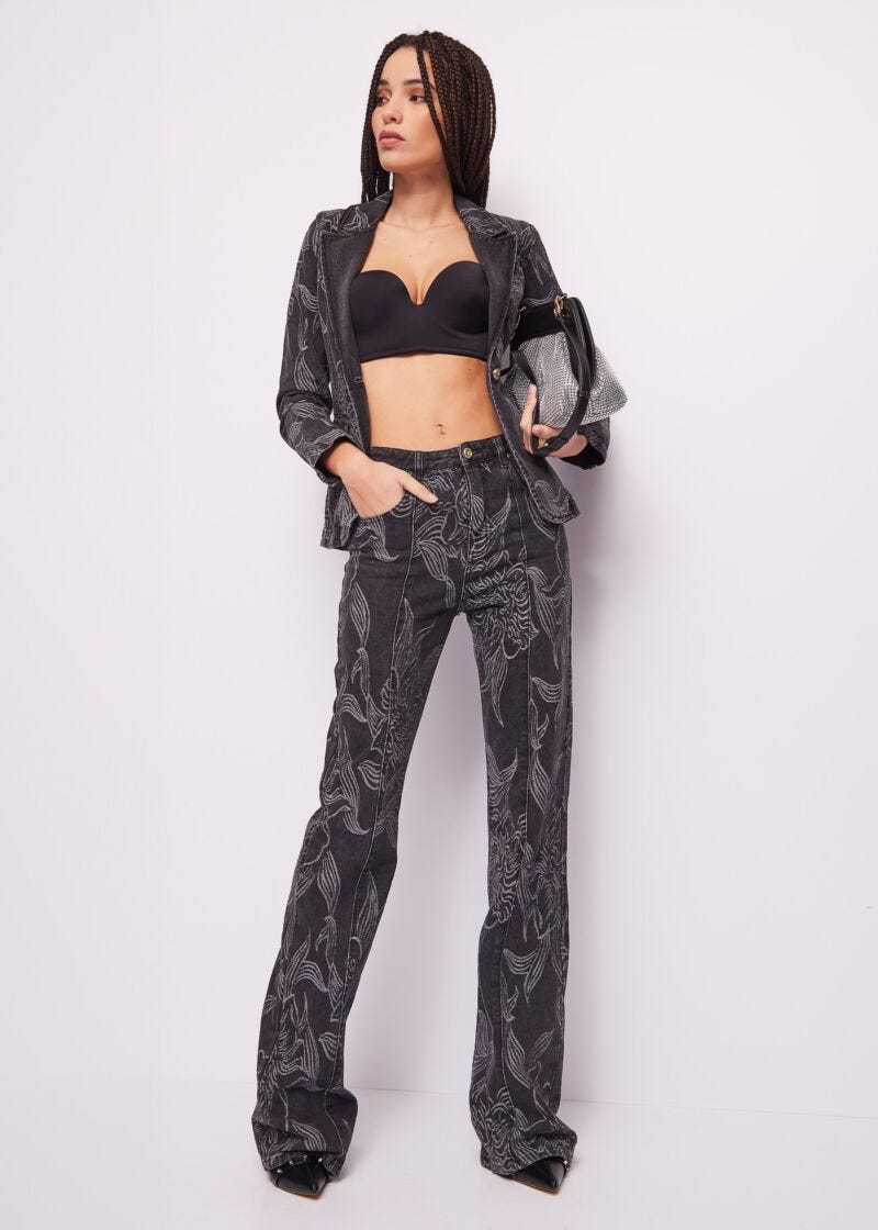 Flared Jeans in Cotton denim
